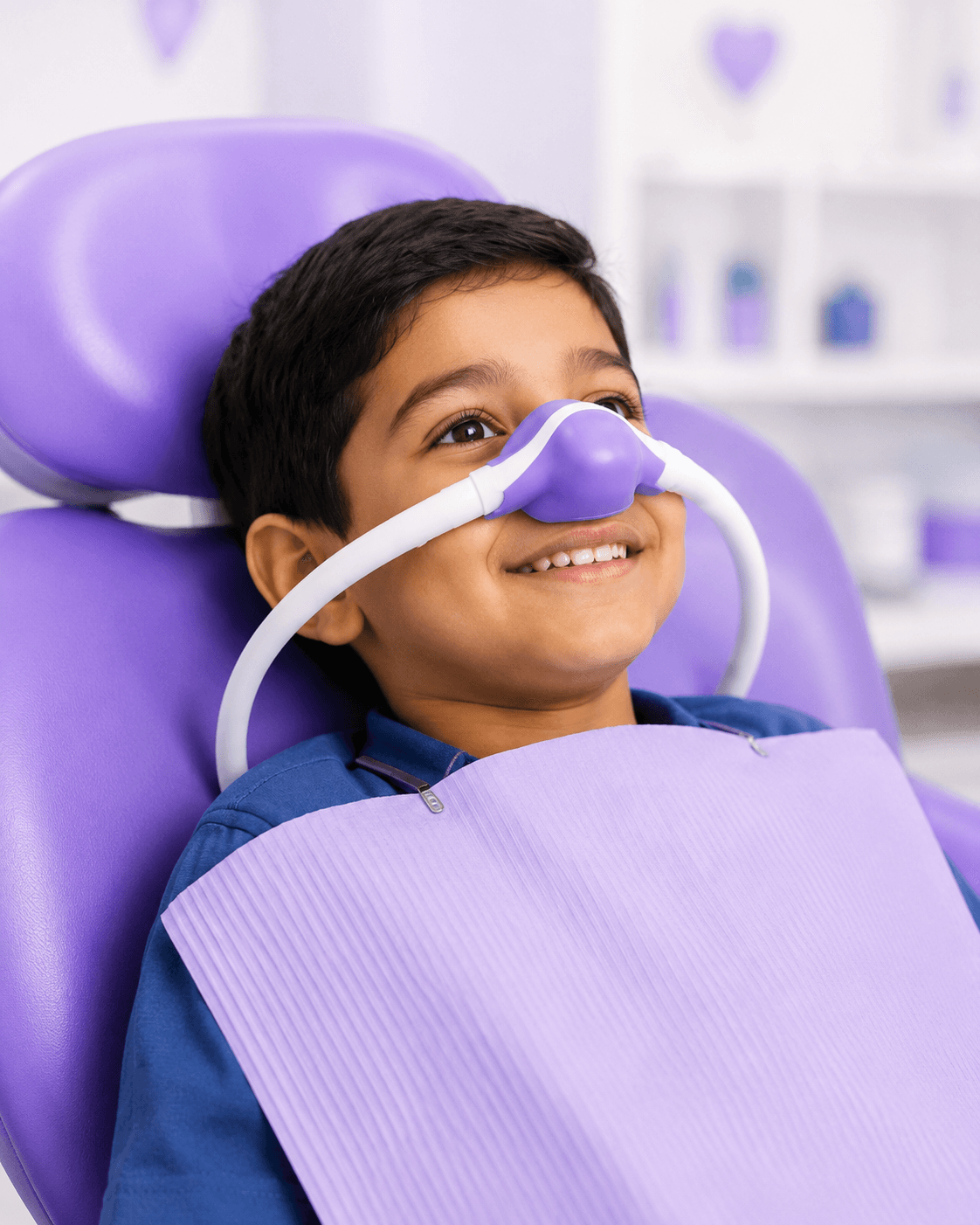 Child receiving gentle dental care